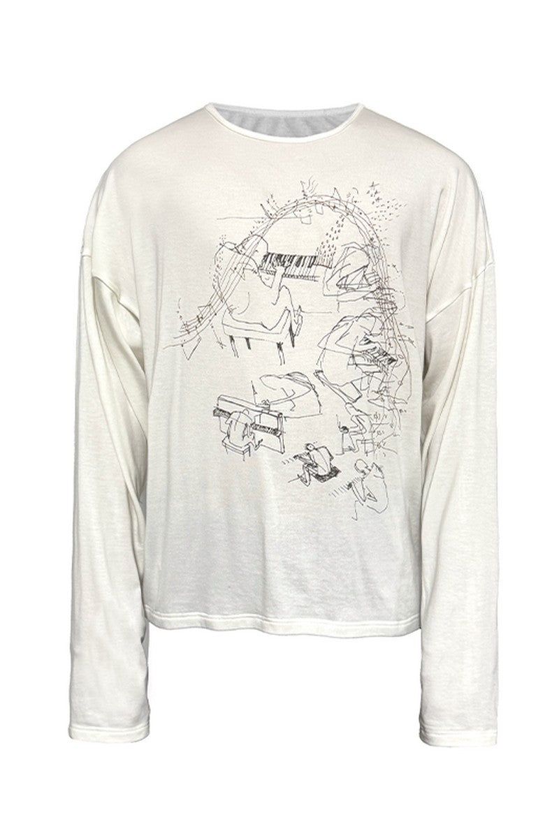 JCAESAR(ジュリウス・シーザー)の「Piano Print Long Sleeve(Tops)」