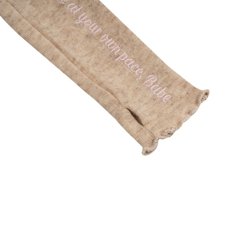 SOFT CREAM LETTERING BOLERO - BROWN