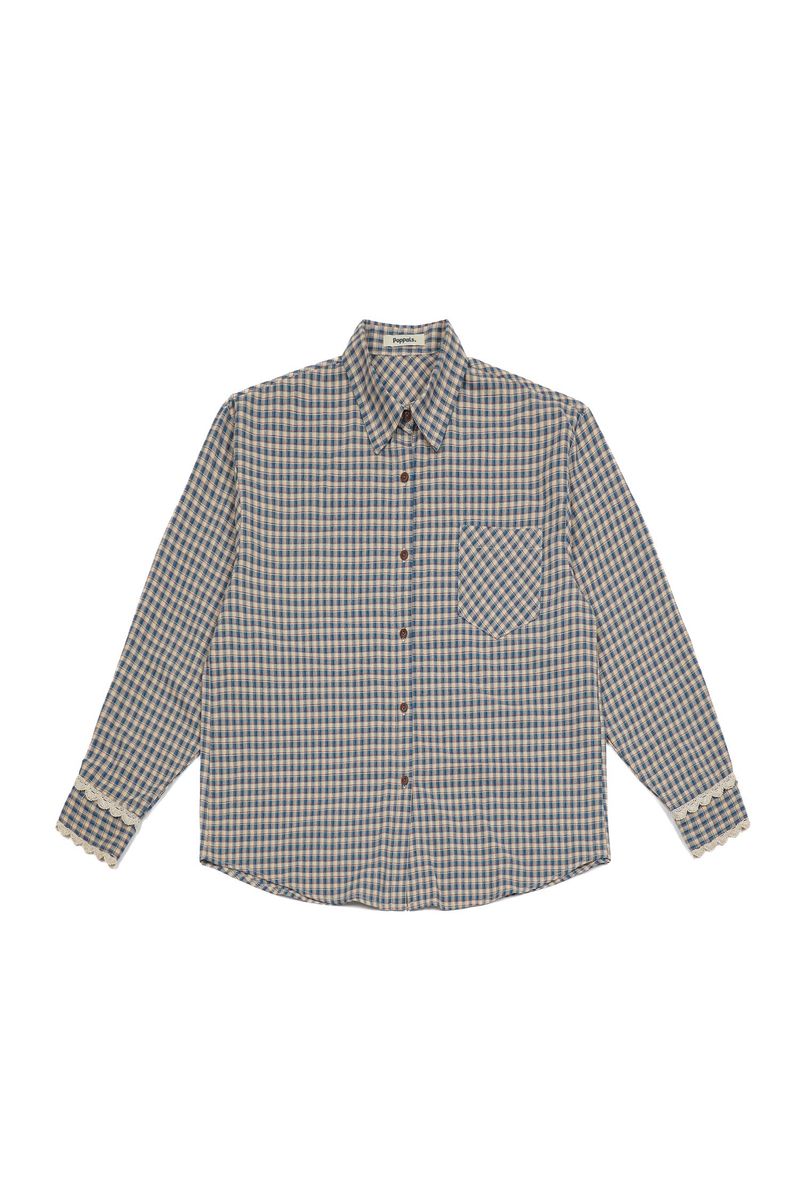 POPPALS（ポップパルズ）の「Vienna Checkered Shirt [Blue]（Tops）」
