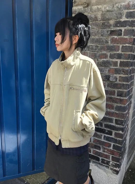 BAON（バオン）の「[unisex] Leare Two-Button Washing High-Neck Zip-Up Jacket（Jackets/Outerwear）」