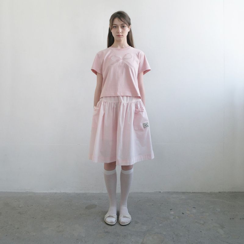 Pink Ribbon Semi-Crop T-Shrit