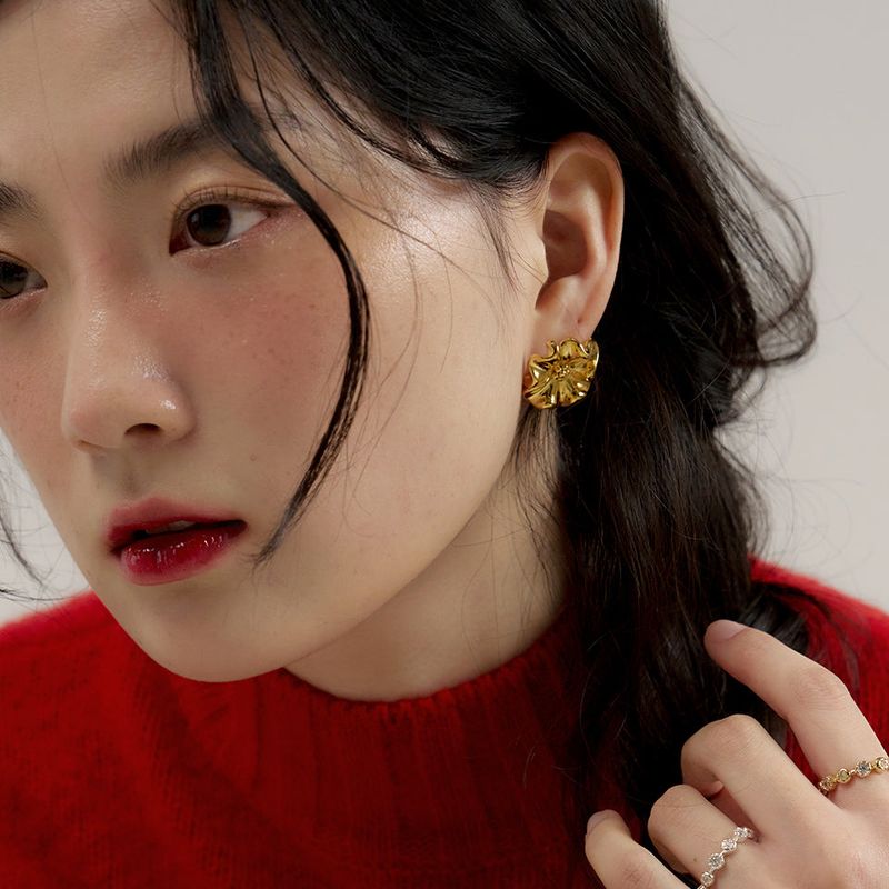 geegee(ジジ)の「boom flower earring - gold(Accessories)」