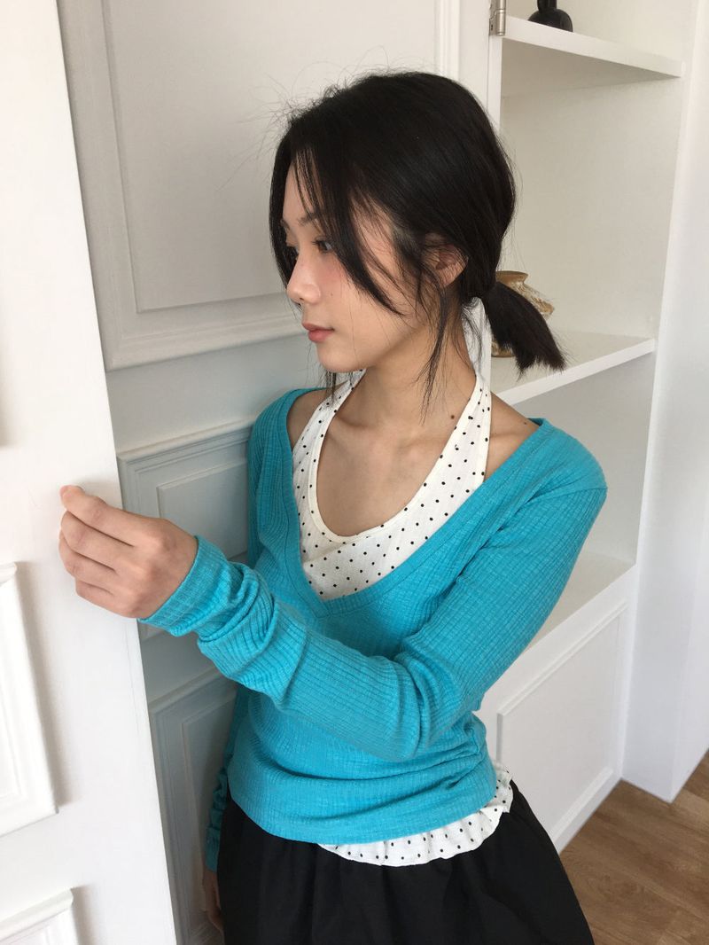 Kaya V-neck long sleeve (5color) 