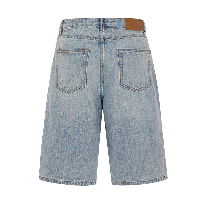 SCARF BELT DENIM SHORTS