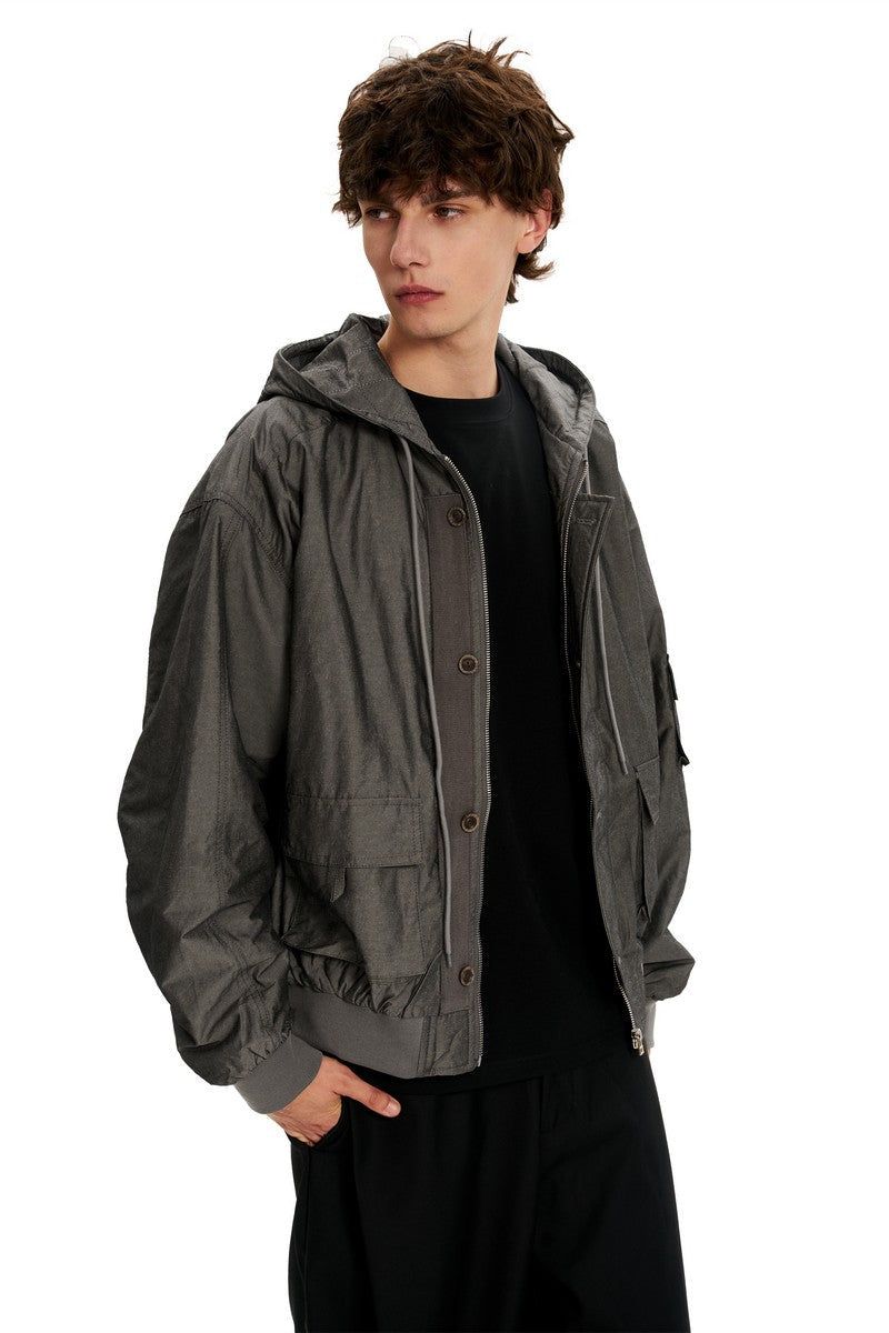 Hooded Utility Work Jacket