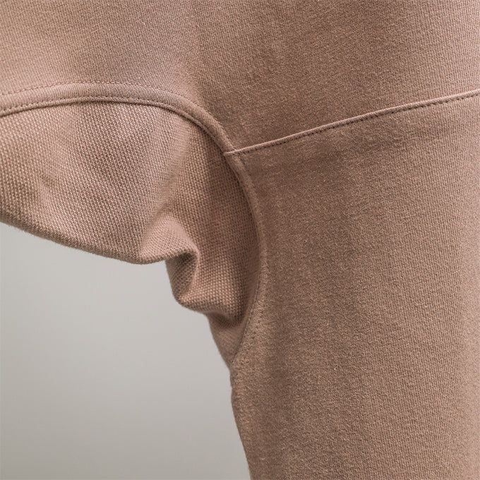 HALF ZIP LAYERD SWEATSHIRTS-BRONZE