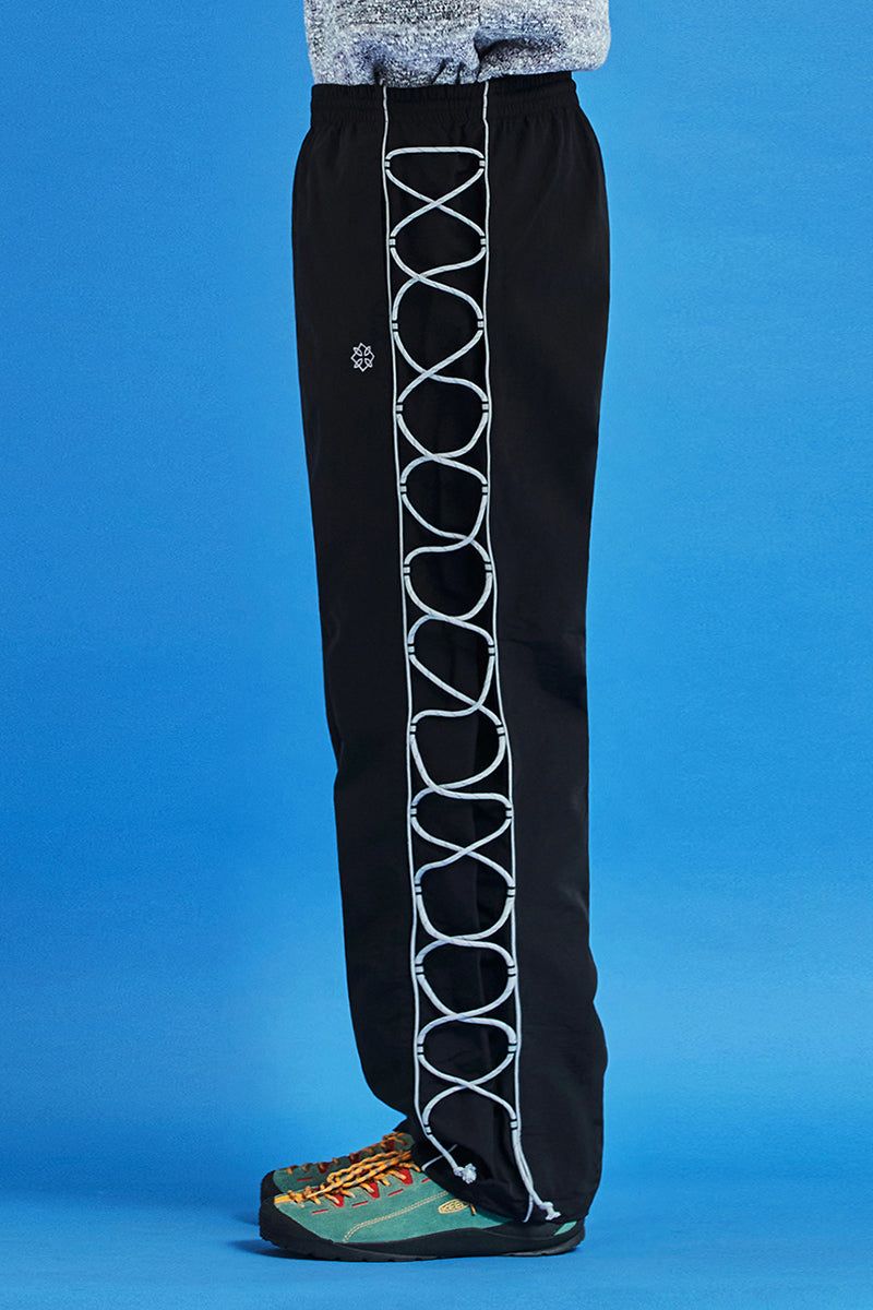 STRING NYLON PANTS / BLACK