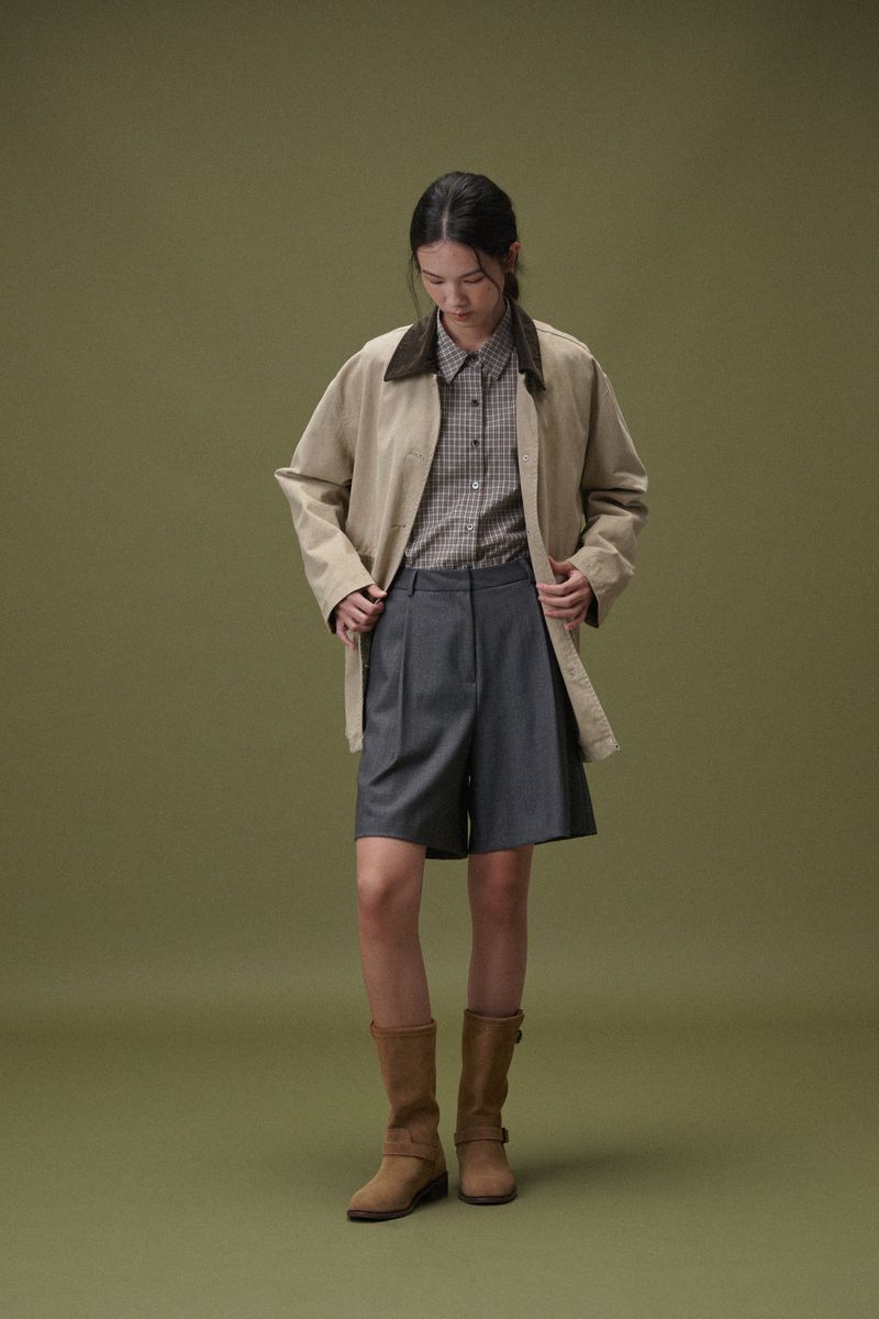 Classic check shirts (Brown)