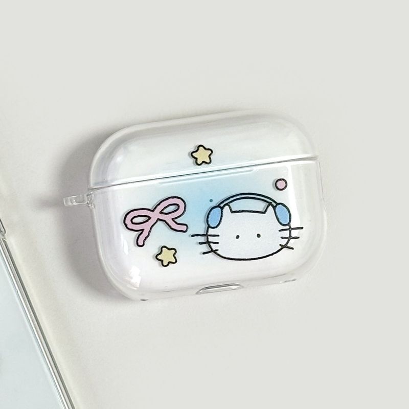 Monani Studio（モナニースタジオ）の「[AirPods] ミュージックキャットハードケース (blue)（スマホグッズ/小物）」