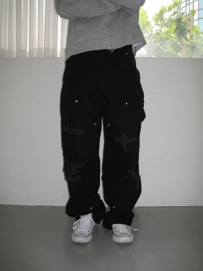 Vintage Damaged Double Knee Work Pants (3c)