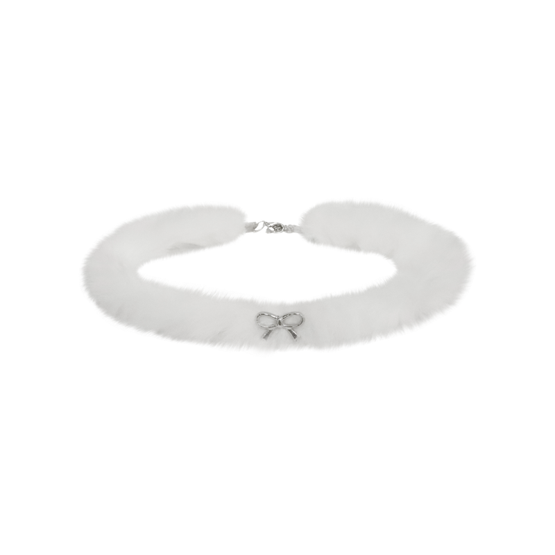 WINTER PUFFY RIBBON CHOKER