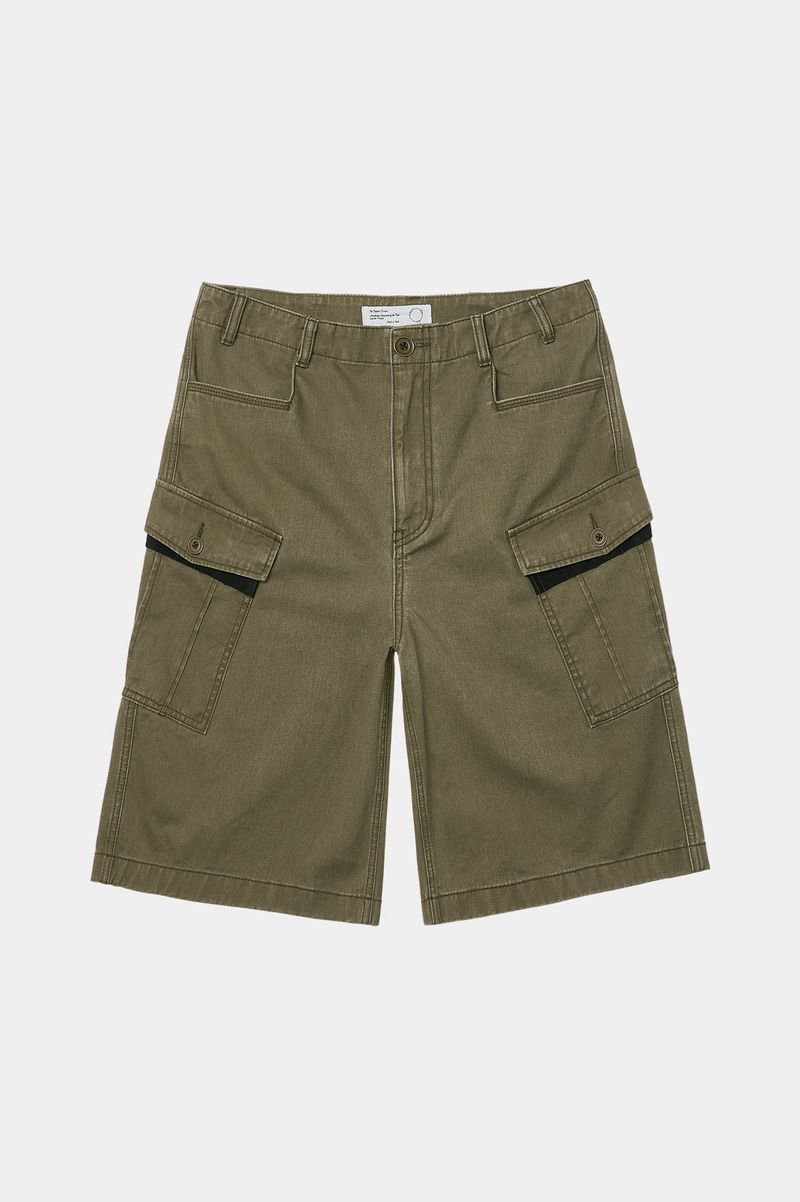 Monkey Pockets Cargo Shorts (Washed Khaki)