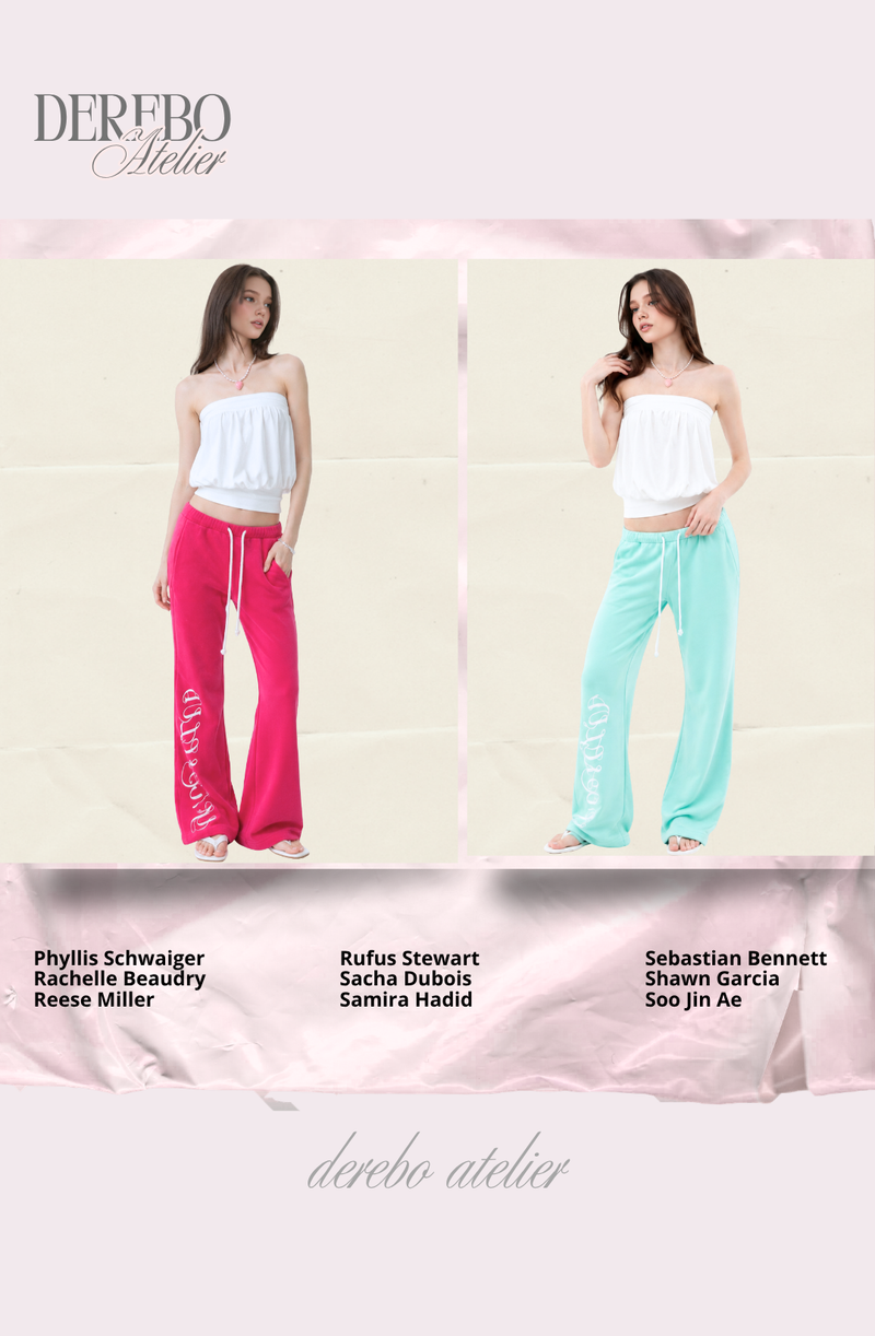 Lounge Lettering Mint Long Pants (PANTS)