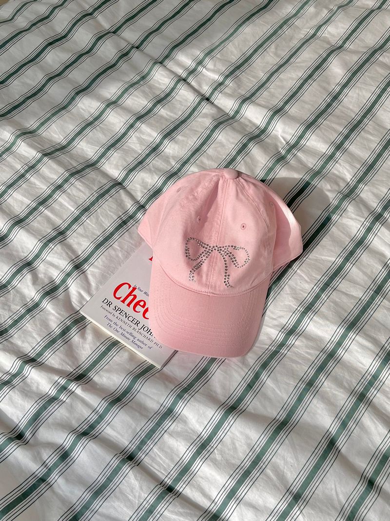 ribbon cap (baby pink)