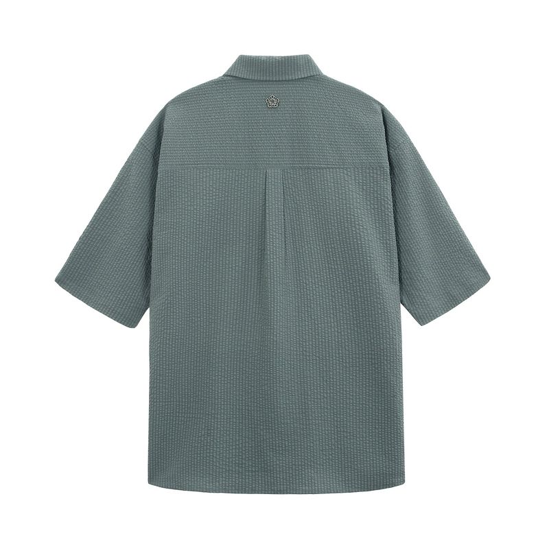 [24SS LSD COLLECTION] Cotton Seersucker Short-sleeve Shirt_Khaki