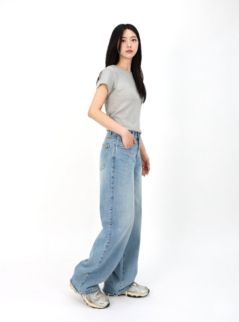 FRADE HEM SLIM WIDE DENIM code 26205