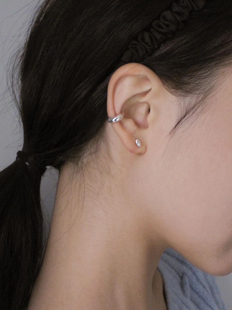 [925 Silver] Grain Earrings (Silver)
