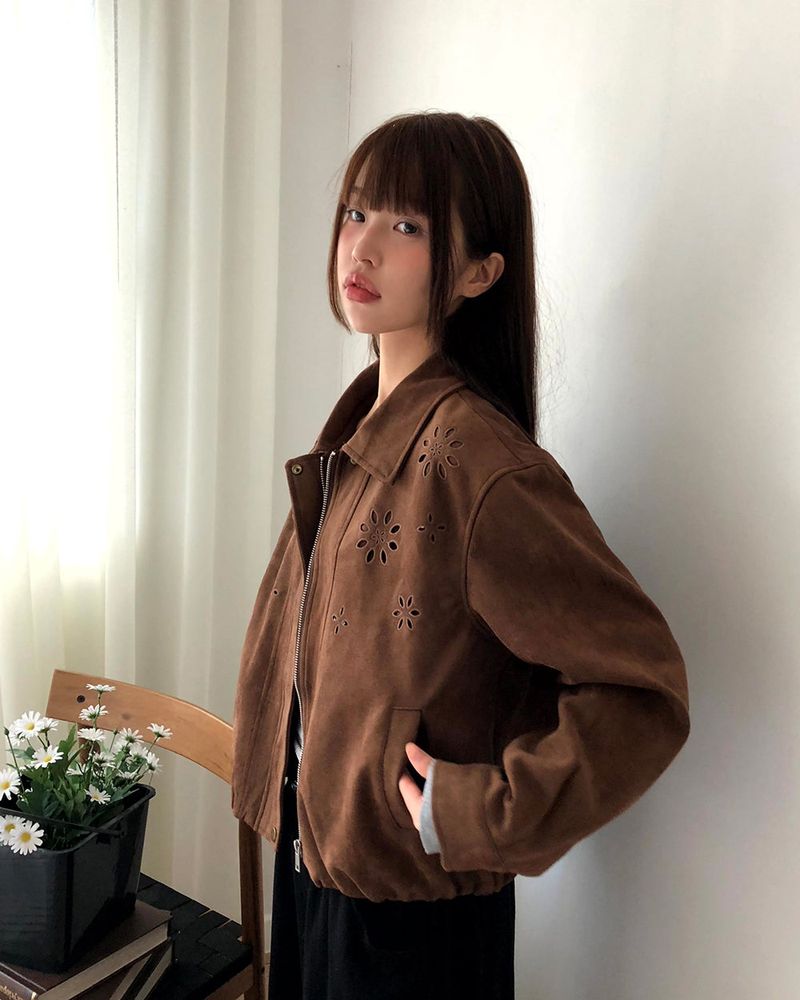 WONDER WONDER(ワンダーワンダー)の「Sian Suede Punching Collar Pocket Jacket(Jackets/Outerwear)」