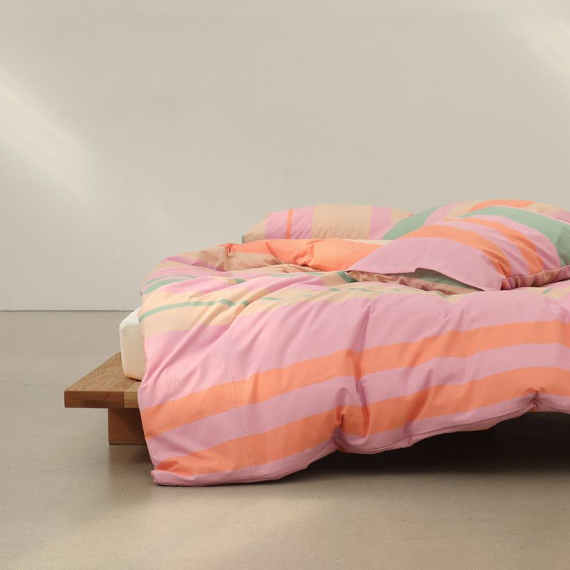 Iris pink duvet cover Qsize(200x230cm)
