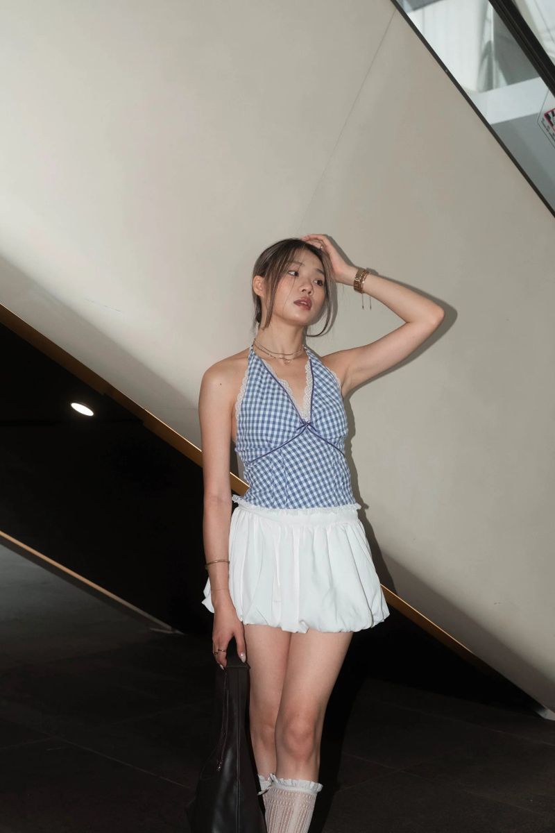 We Fell In Love In Reality（ウィ フェル イン ラブ イン リアリティ）の「Picnic Checked Backless Top - 2 colours（Tops）」