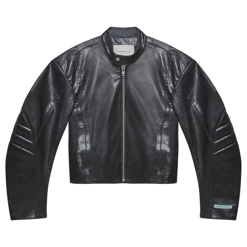 INSTANTFUNK（インスタントファンク）の「Faux-leather biker jacket（Jackets/Outerwear）」