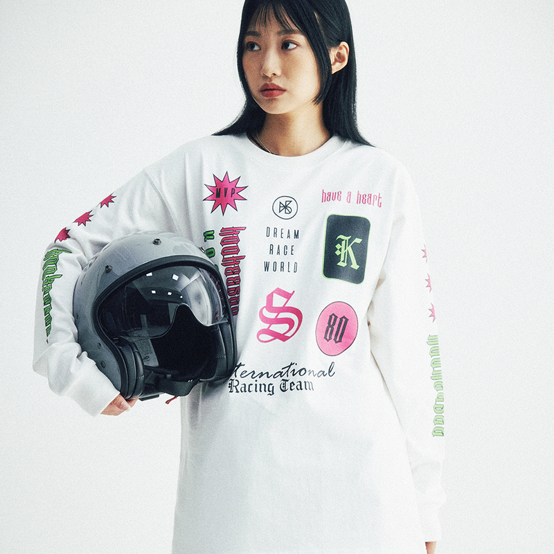 KOOKEESEE(クキシ)の「KOOKEESEE Racing tee (Ivory)(Tops)」