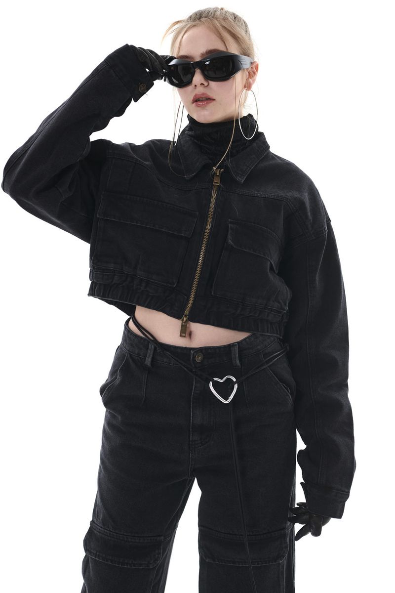 DENIM BOMBER JACKET
