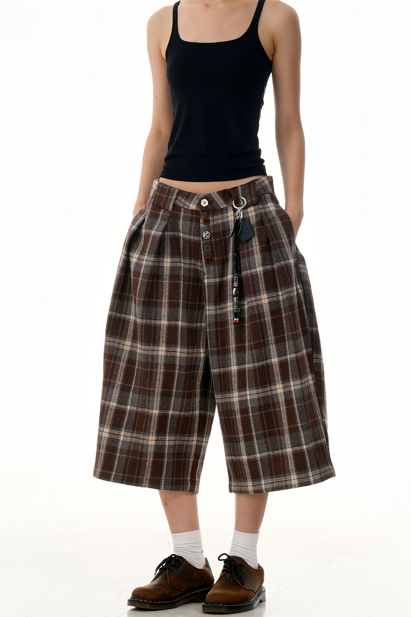 CZ Basicsの「Retro Plaid Wide Shorts(Pants)」
