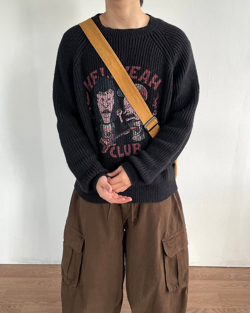 Zimb Printed Crack Knit
