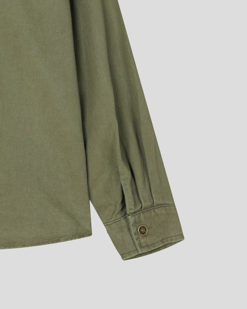 Drain Patch Work Shirt Jacket
