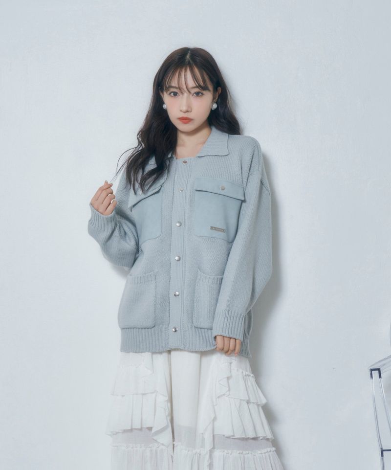 ANDGEEBEE(アンジービー)の「UNISEX ポケットニットジャケット(Tops)」