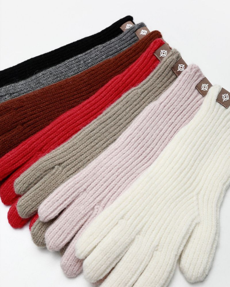 Eyelet Touch Knit Gloves
