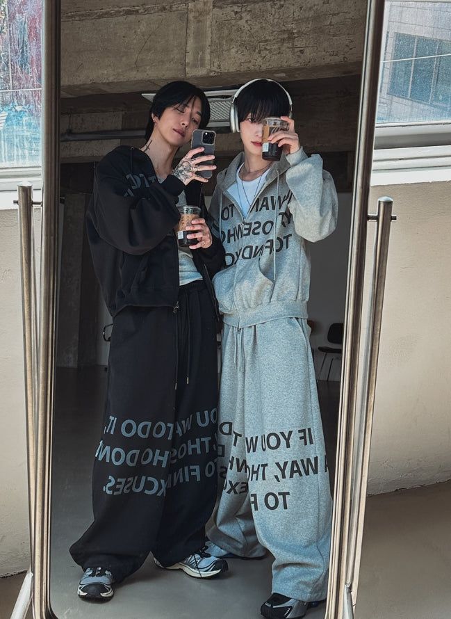 Wanted Lettering Banding Pants