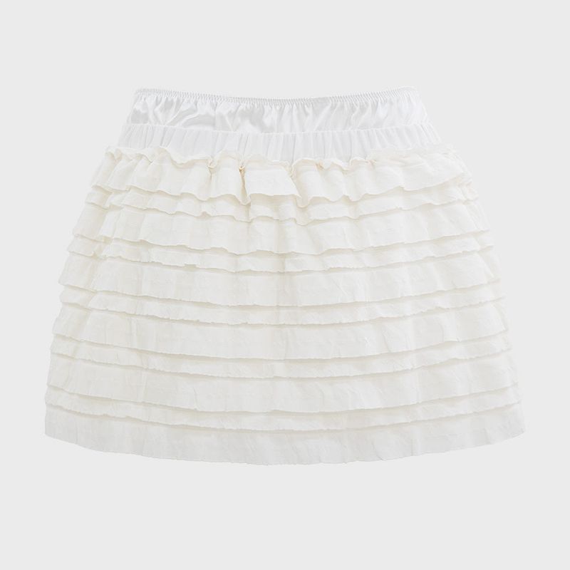 FRINGE SKIRT IN IVORY