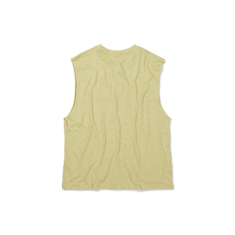 Helio sleeveless top / Straw yellow