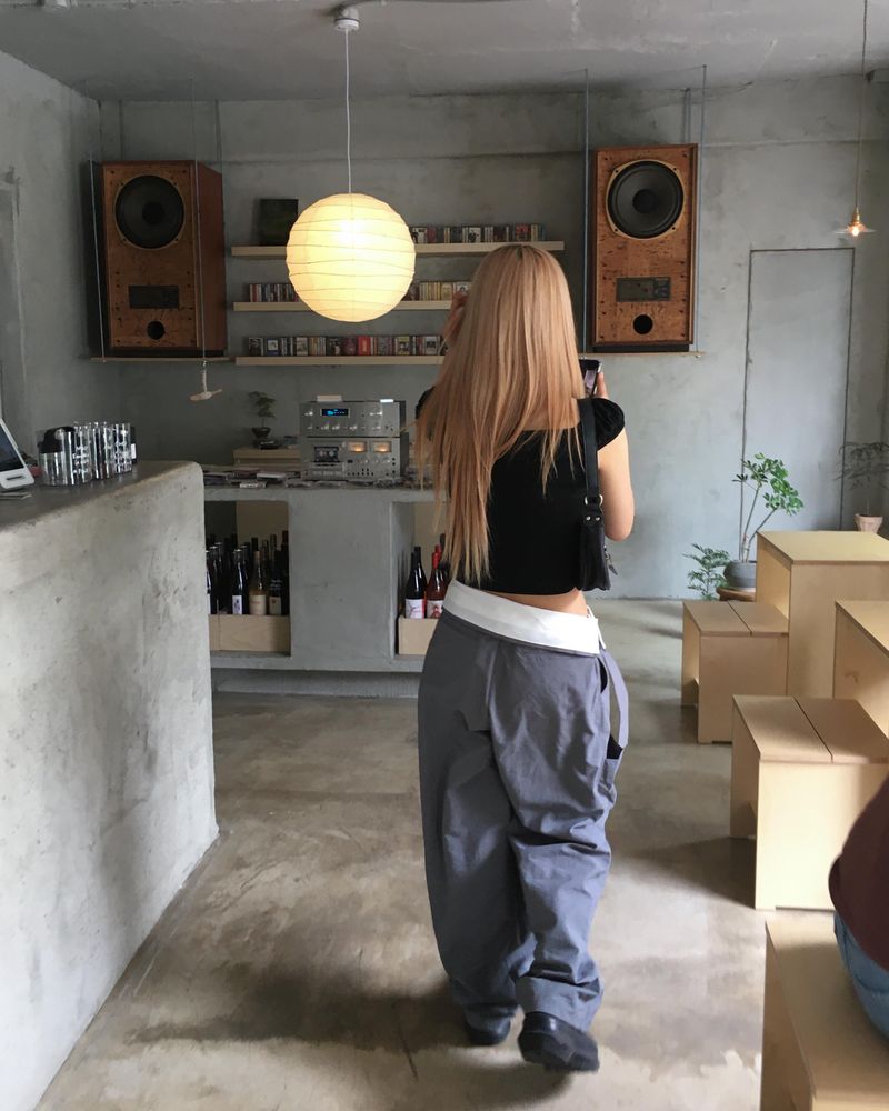 Nylon belted cargo pants