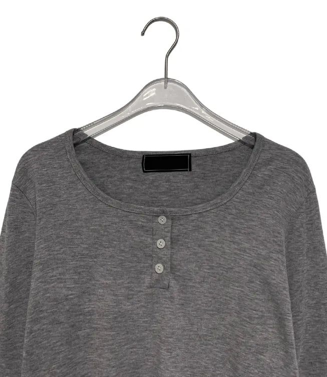 Lei Button Roll-up Long Sleeve Tee