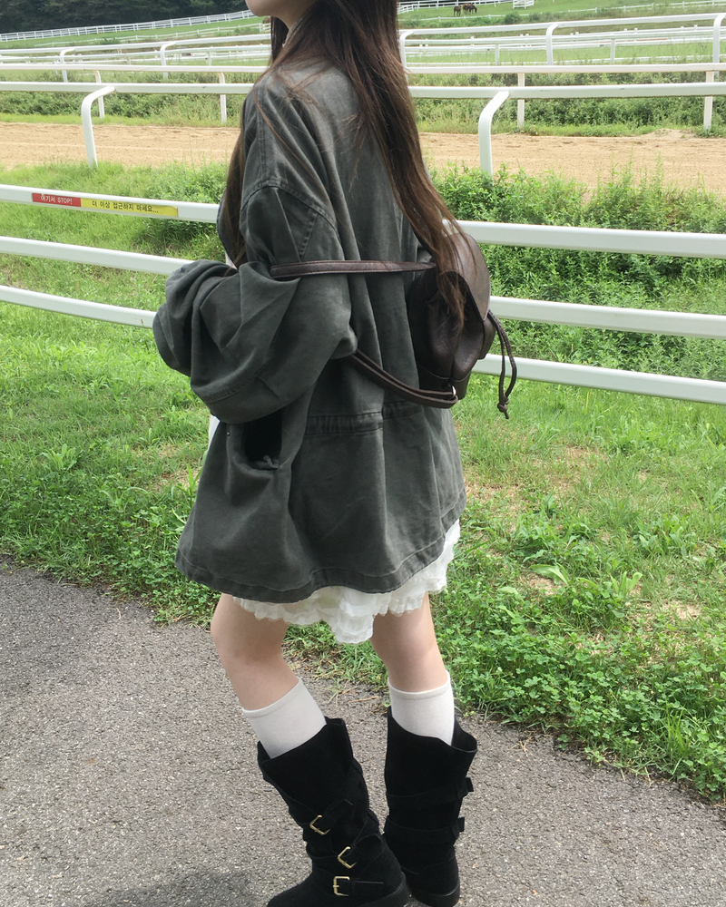Washing short pigment jacket