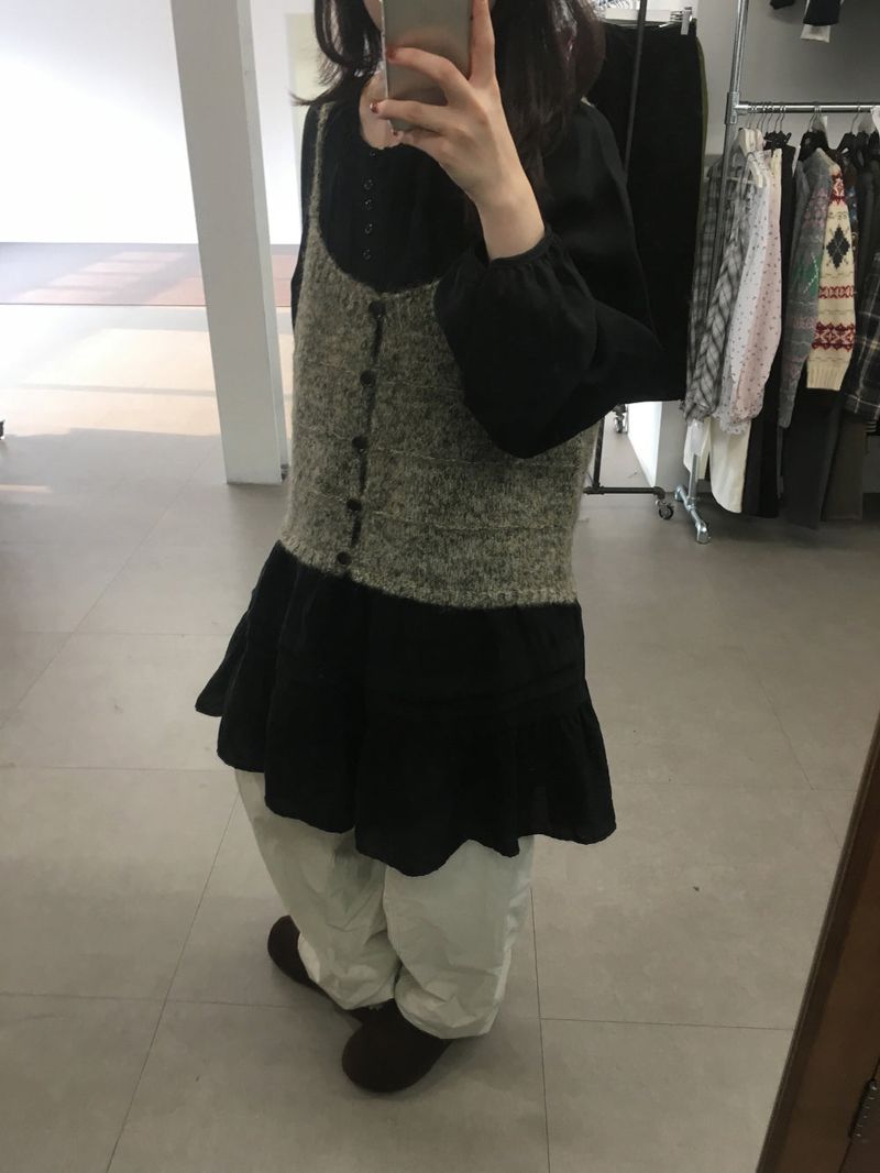 ビクトリアピンタックドレス (2color)