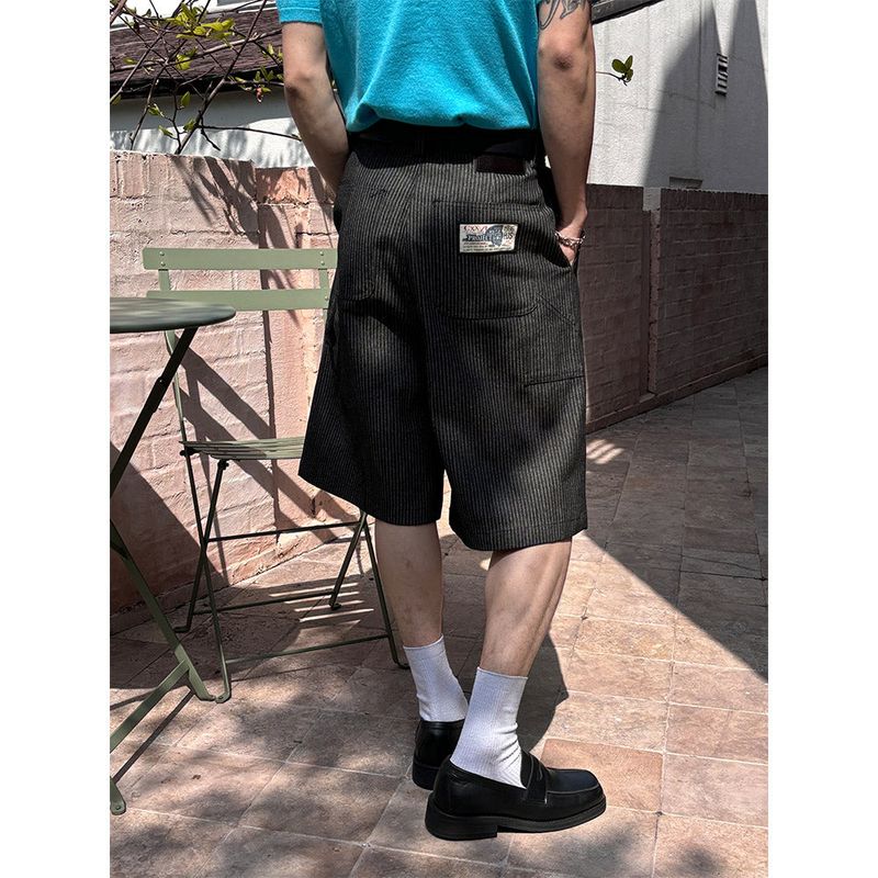 [S/S] Pin stripe bermuda pants