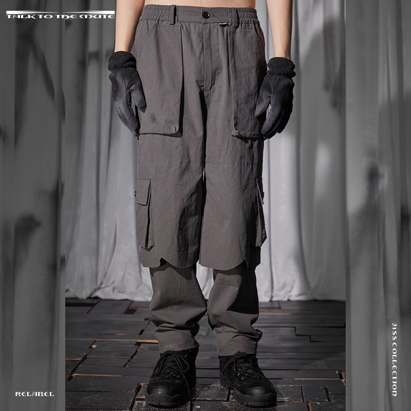 RELABEL（リレーベル）の「RELABEL Two-Piece Style Workwear Casual Pants with Patch Pockets and Contrast Lining（Pants）」