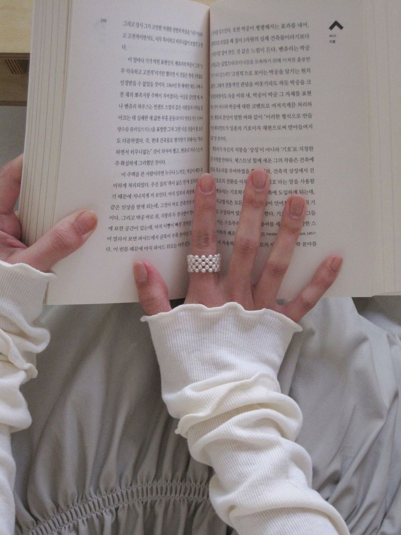 Tiny Beads Ring (Faux pearl)