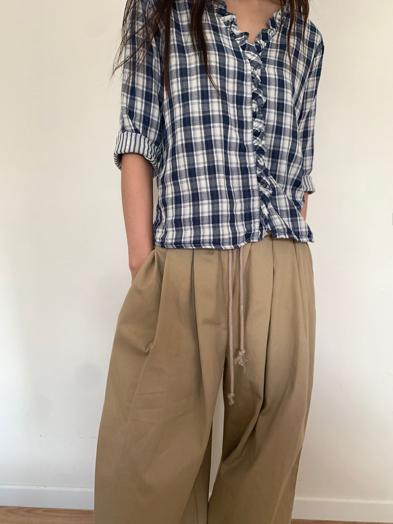 TWO PINTUCK WIDE PANTS (3C)