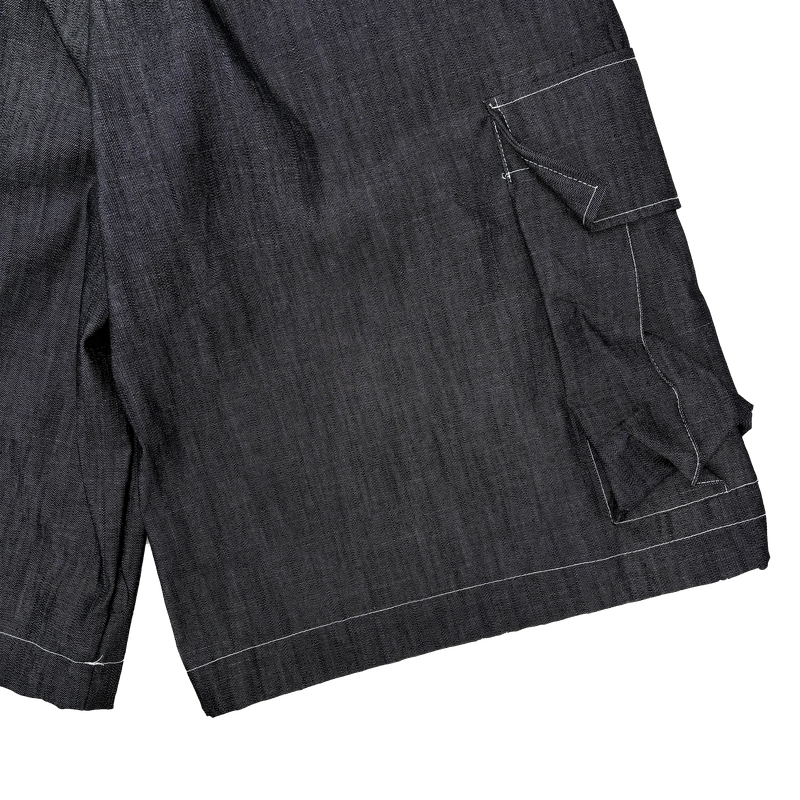 natural denim bermuda pants