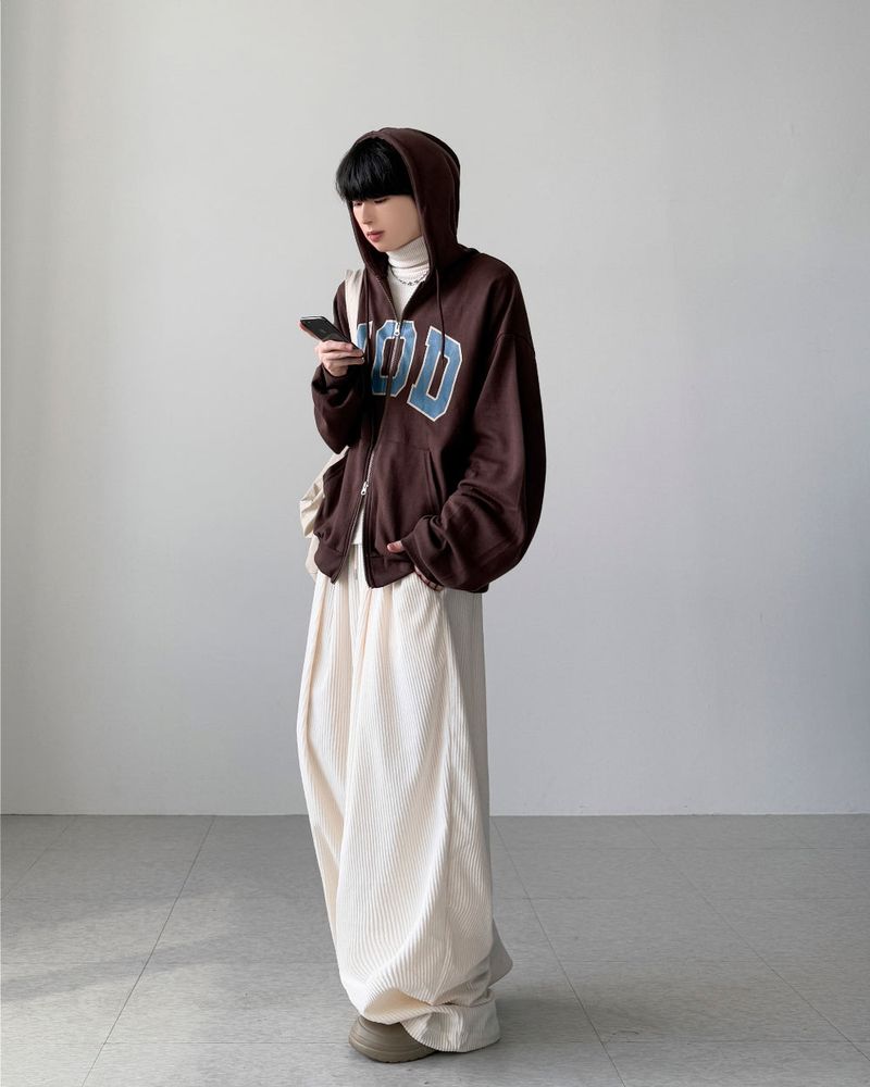 Colin Lettering Hood Zip-Up