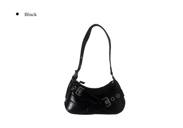 Buckle Leather Eyelet Daily Shoulder Bag