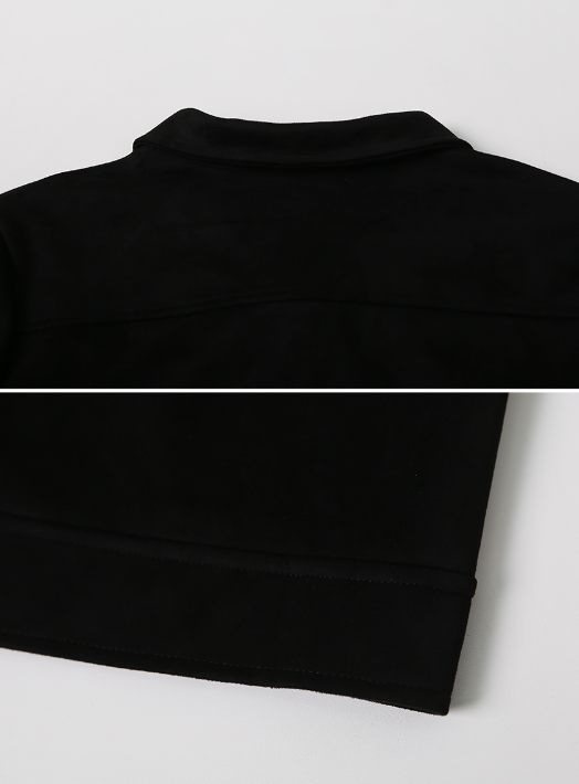 #Suede Collar Crop Jacket (3color)