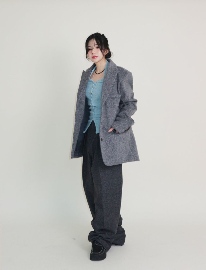 Winter Alpaca Formal Single Jacket (Wool Jacket) (Lining 2 Ounces)
