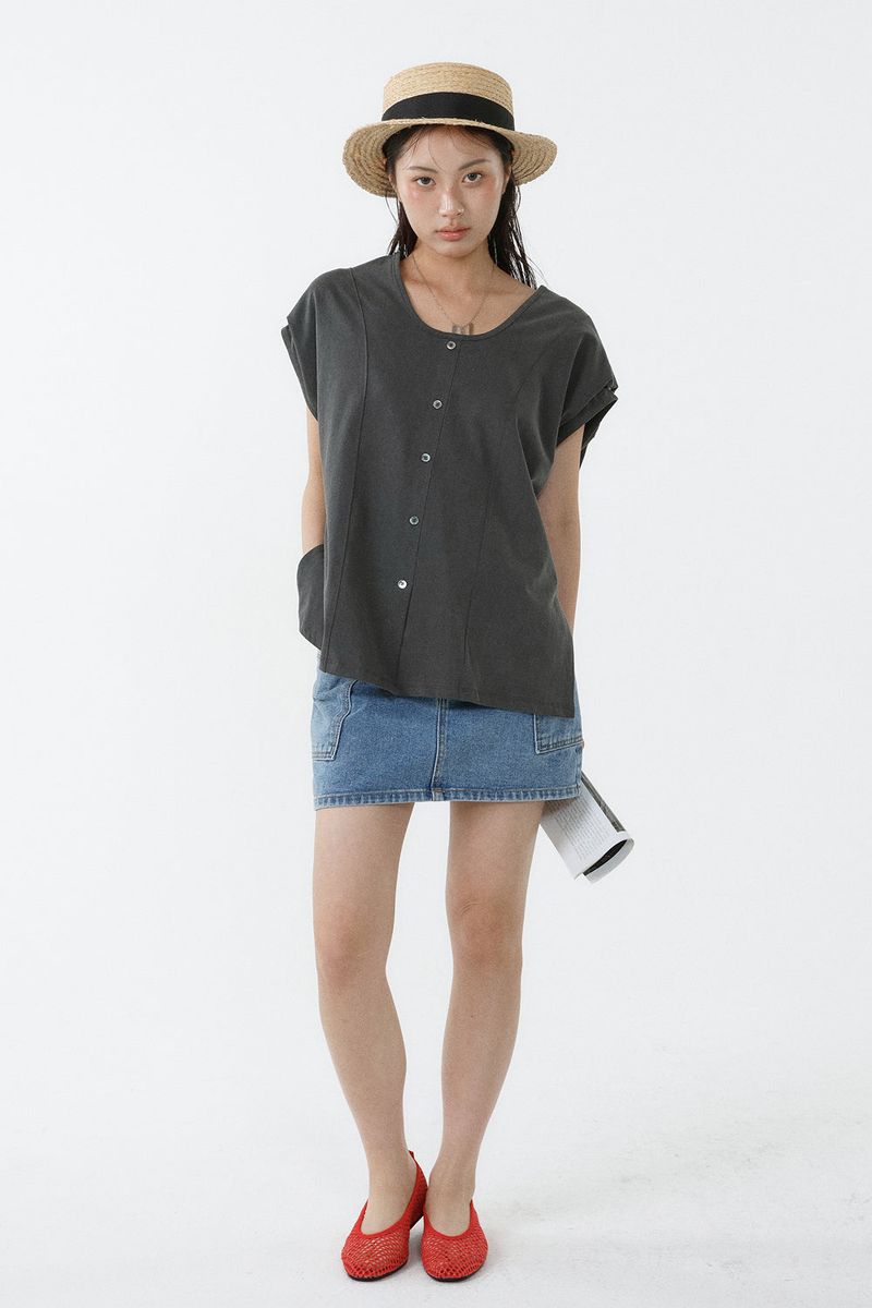 PIGMENT MAISON TOP_CHARCOAL