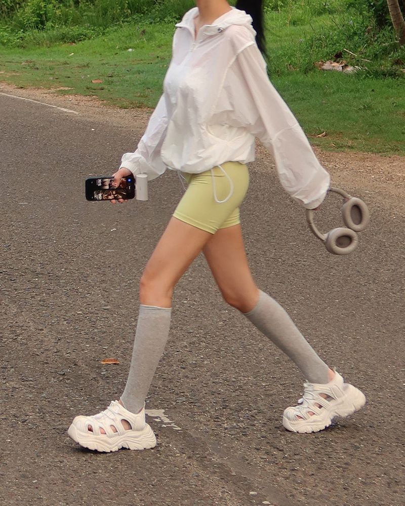 full-heeled sandal sneakers